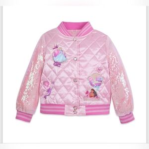 Disney pink quilted varsity jacket